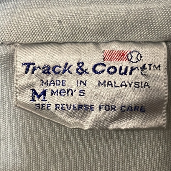 Vintage Track & Court Gray w/Navy and Red Pin Stipe Track Jacket Men’s Size M - Picture 4 of 5